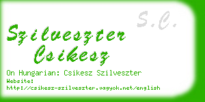 szilveszter csikesz business card